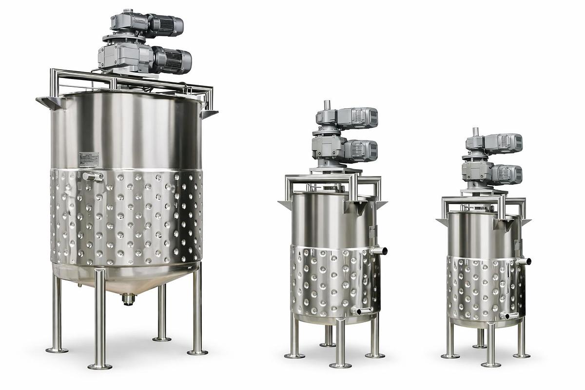 100 Gallon Stainless Steel Jacketed Mixing Tank with Agitator