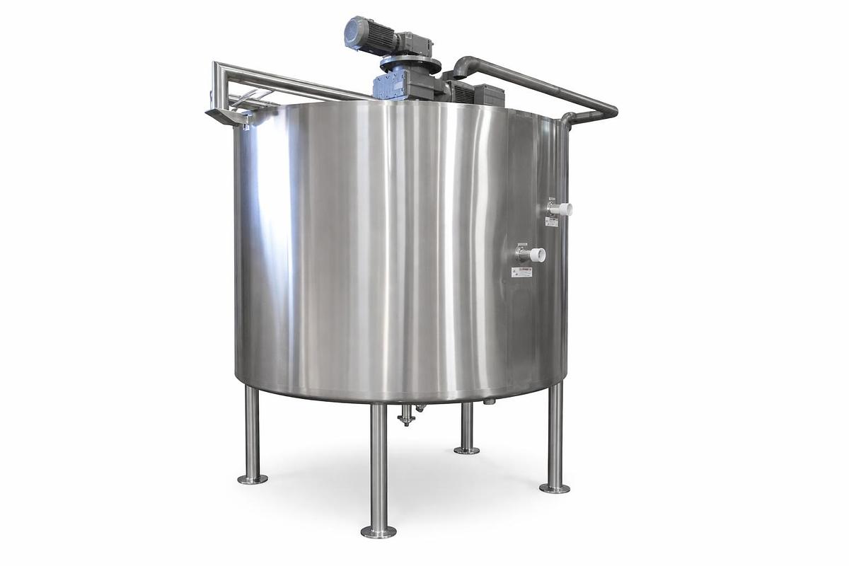 2000 Gallon Stainless Steel Jacketed Mixing Tank with Agitator