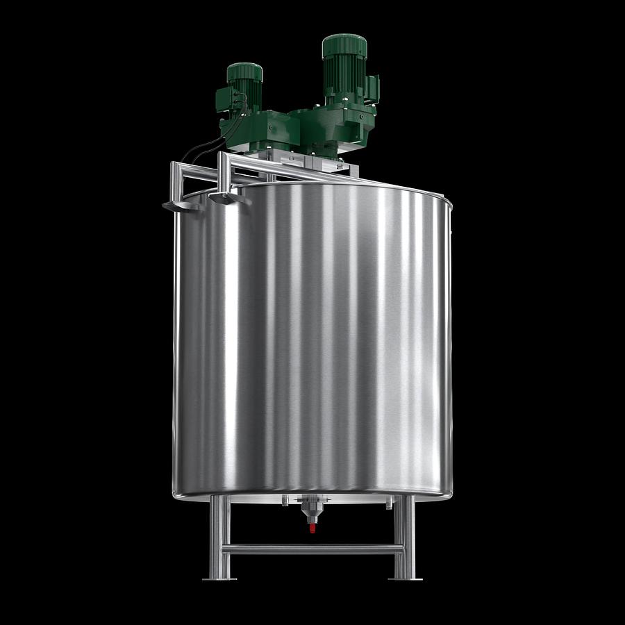 100 Gallon Stainless Steel Jacketed Mixing Tank with Agitator