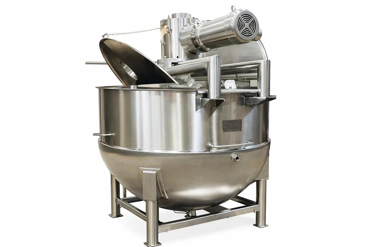 500 Gallon Stainless Steel Steam Jacketed Kettle with Agitator