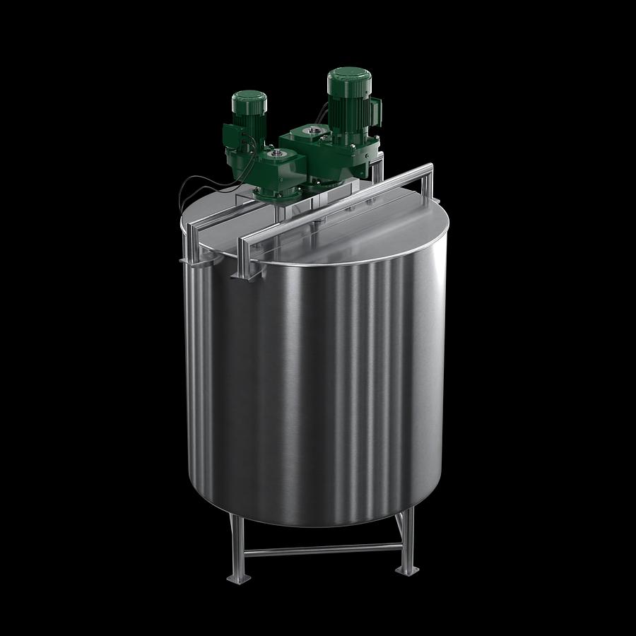 2000 Gallon Stainless Steel Jacketed Mixing Tank with Agitator