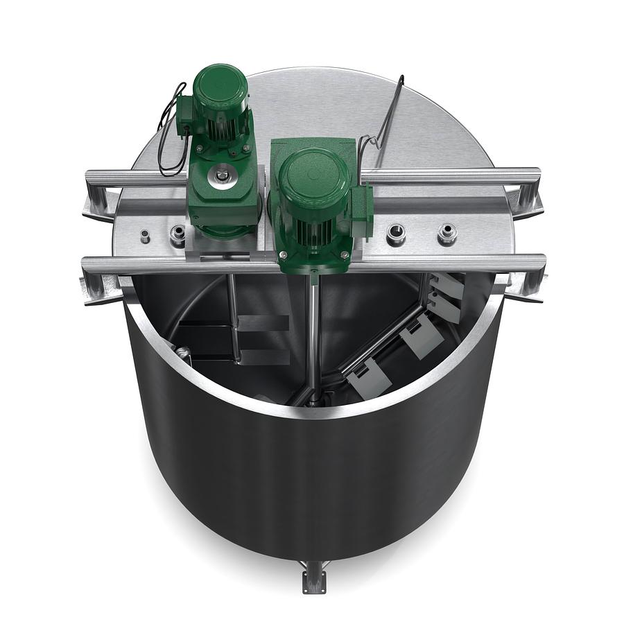 100 Gallon Stainless Steel Jacketed Mixing Tank with Agitator