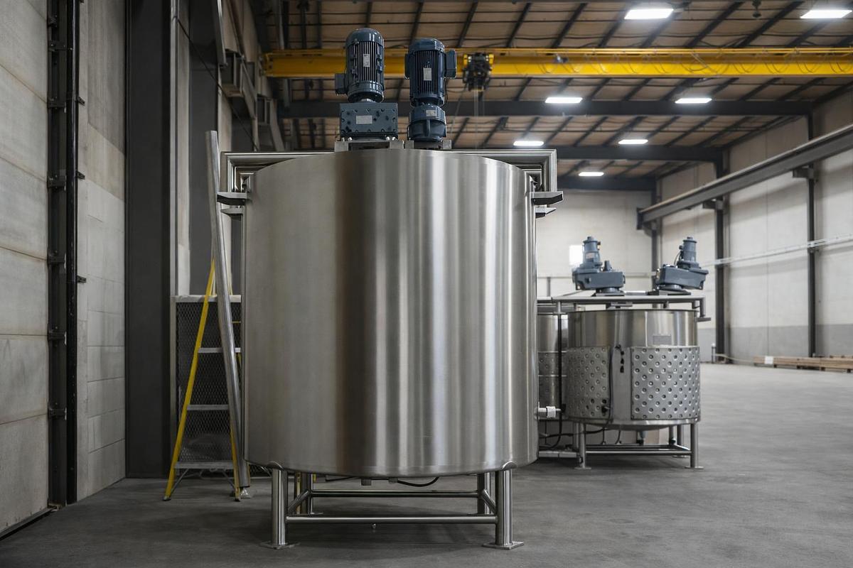 750 Gallon Stainless Steel Jacketed Mixing Tank with Agitator