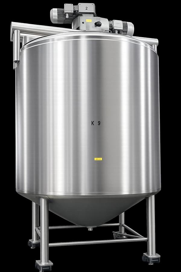 1000 Gallon Stainless Steel Steam Jacketed Kettle with Agitator