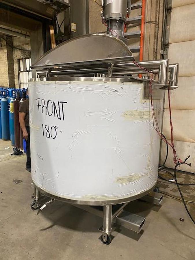 500 Gallon Stainless Steel Jacketed Mixing Tank with Agitator