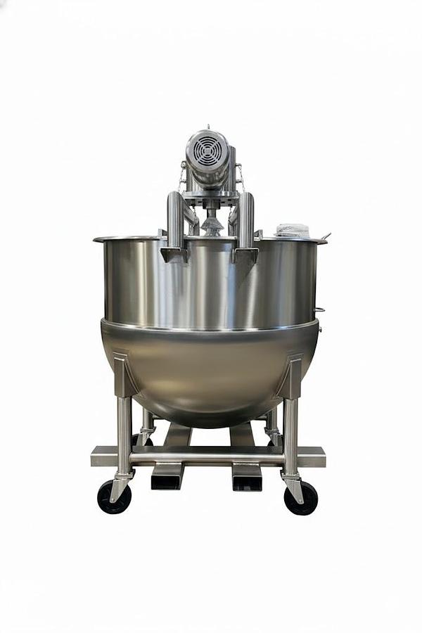 500 Gallon Stainless Steel Steam Jacketed Kettle with Agitator