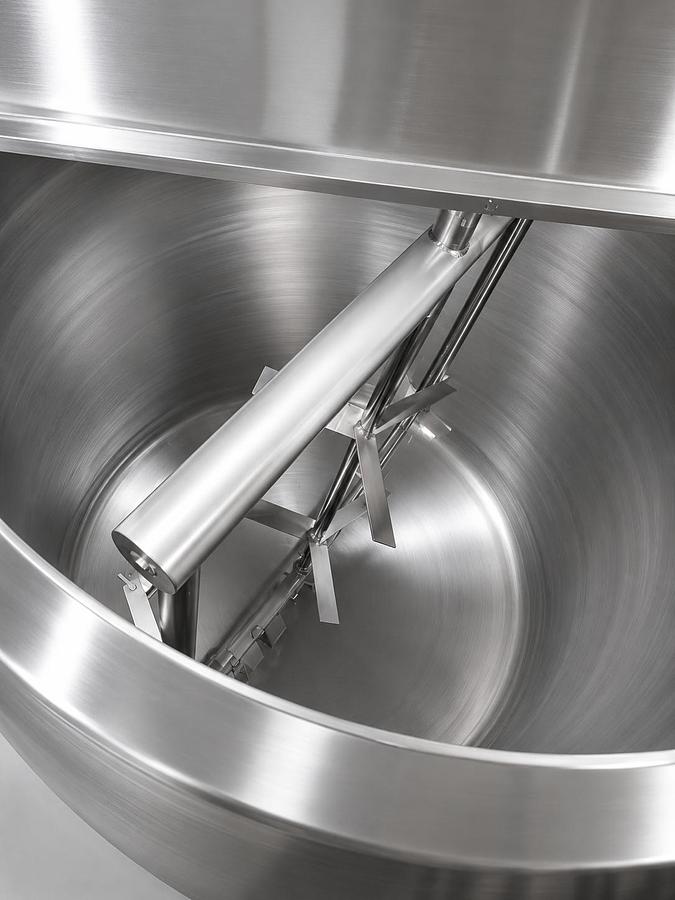 1000 Gallon Stainless Steel Steam Jacketed Kettle with Agitator