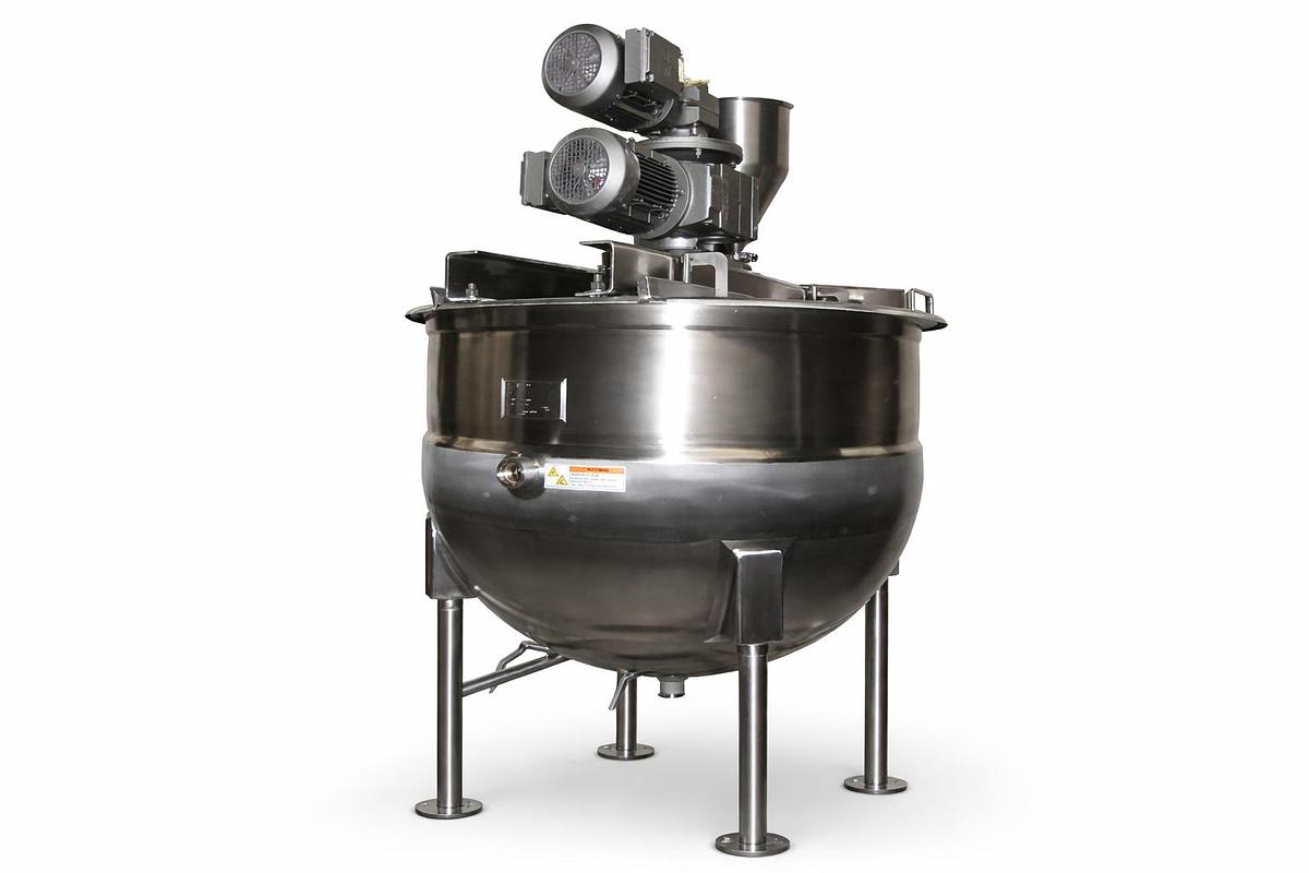 50 Gallon Stainless Steel Steam Jacketed Kettle with Agitator