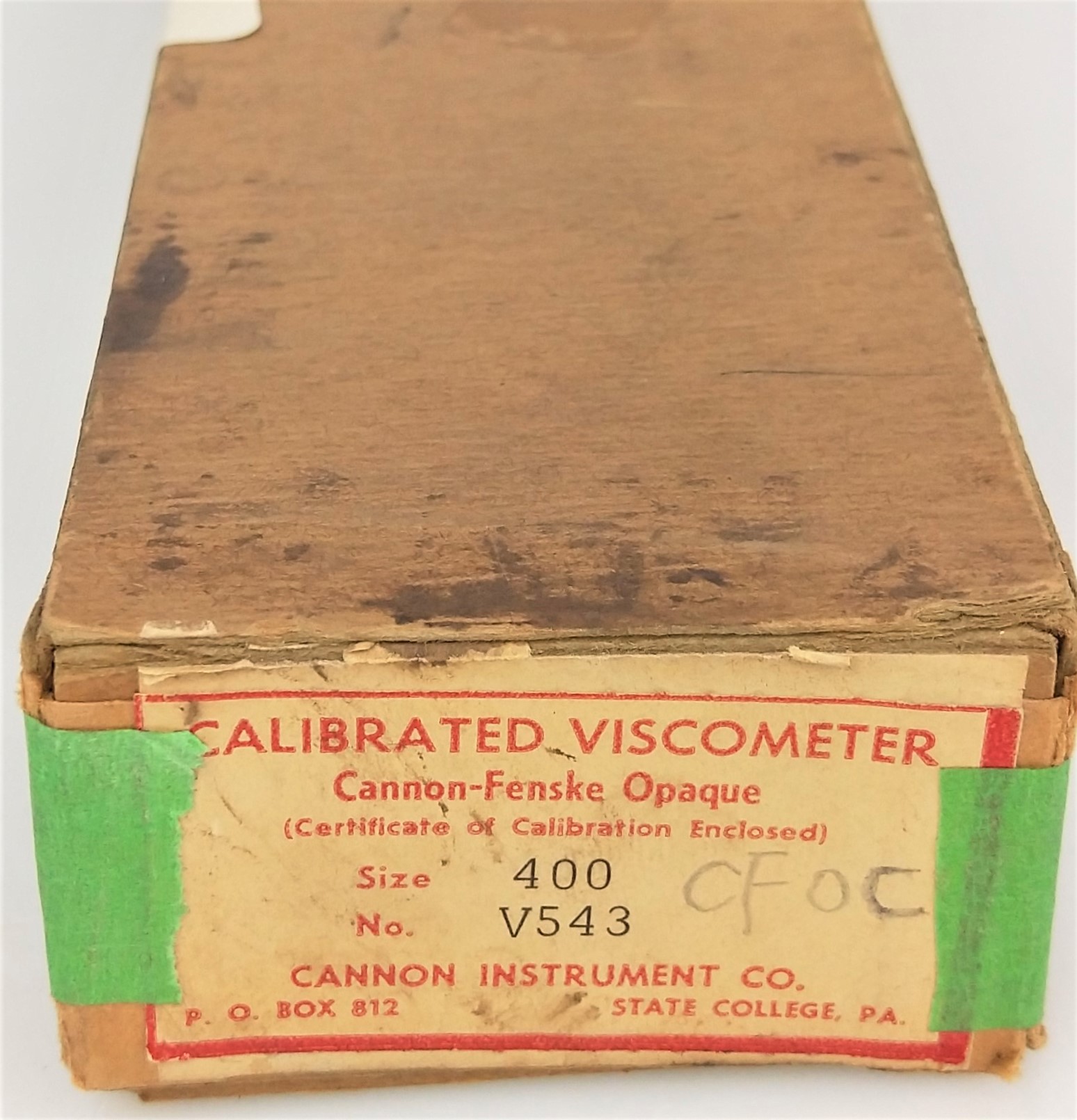 Used Cannon-Fenske CFOC-400 (9721-F74) Certified Opaque Viscometer Tube - Size 400
