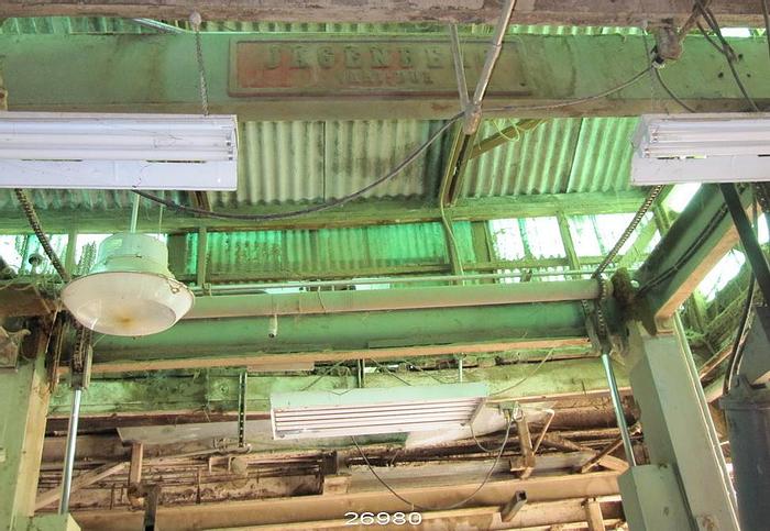 Used Jagenberg VARI-DUR Vari Dur Winder 24"X100" Drums, 20 Shear Cut Slitters, 84" Rewind, Shaftless Dc Independent Drum Drives, Mill Backstand. #26980