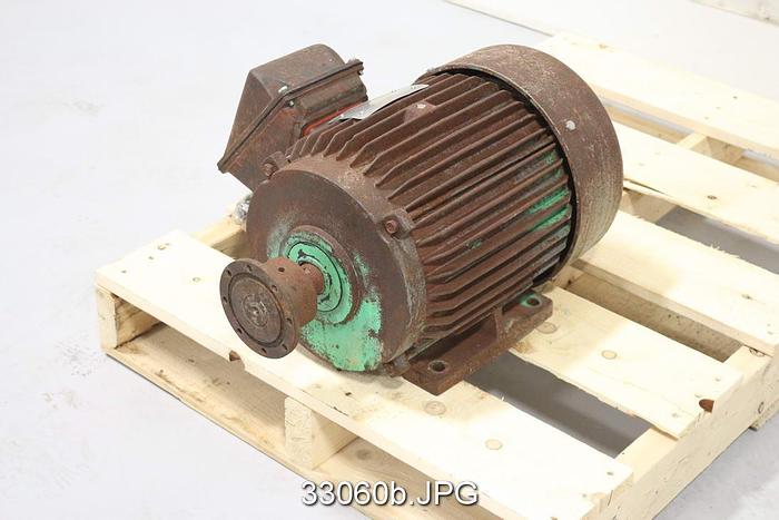 Used Toshiba 10Hp, 1745RPM, 460Volts AC Motor #33060