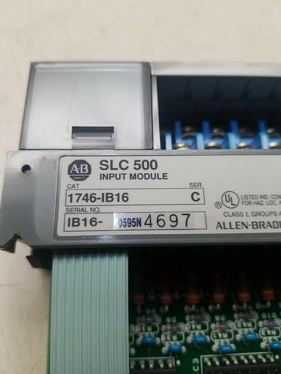 Used A-B Allen Bradley 1746 IB16 Input Module Ser C SLC 500