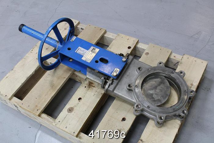 Used Orbinox 8" 22-343RI-08.0 Hand Operated Knife Gate Valve #41769