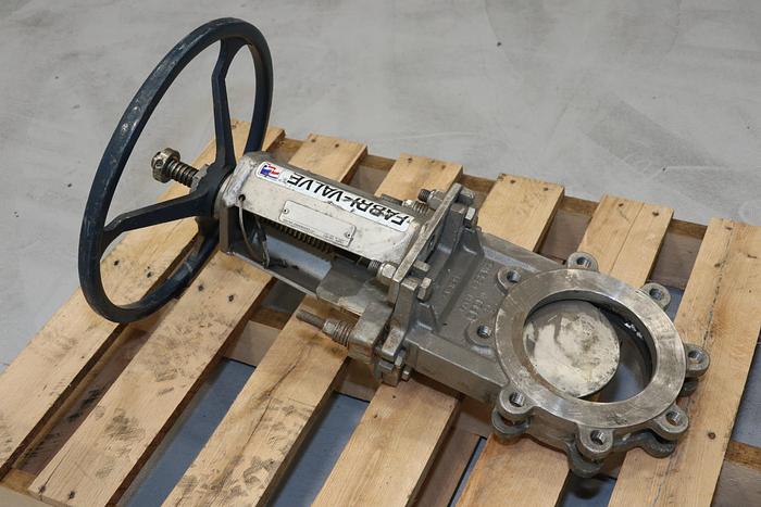 Used Fabri 6" Hand Operated Knife Gate Valve (Stainless Steel) #30199