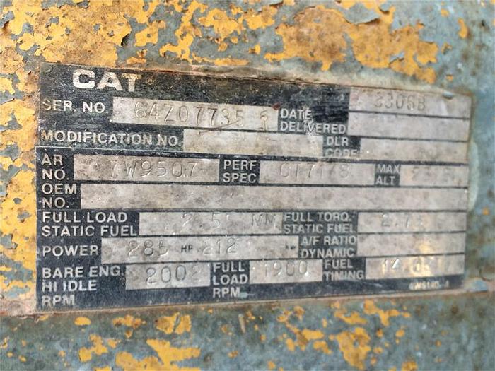 Used 1989 Caterpillar 3306B Diesel Engine