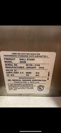 Used Del Medical 3546E Wall Stand