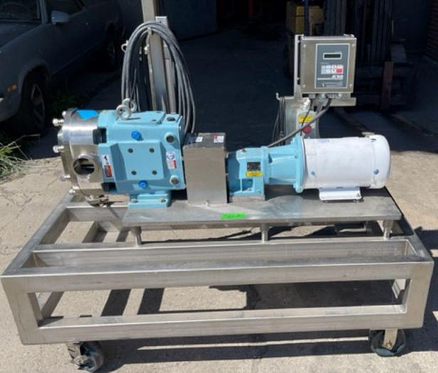 Used 3" WAUKESHA CHERRY BURRELL SANITARY POSITIVE DISPLACEMENT PUMP - MODEL 130 U2