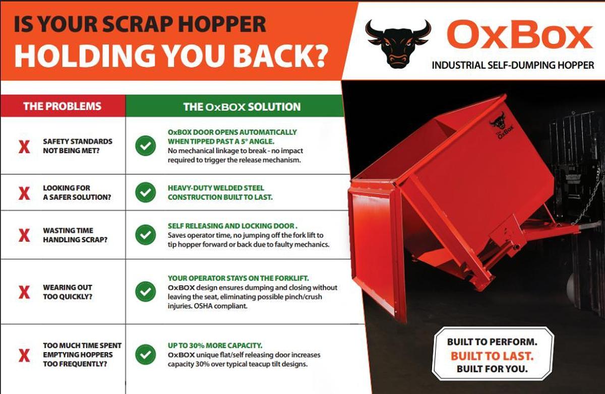 NEW OX BOX 2 YARD DUMP HOPPER