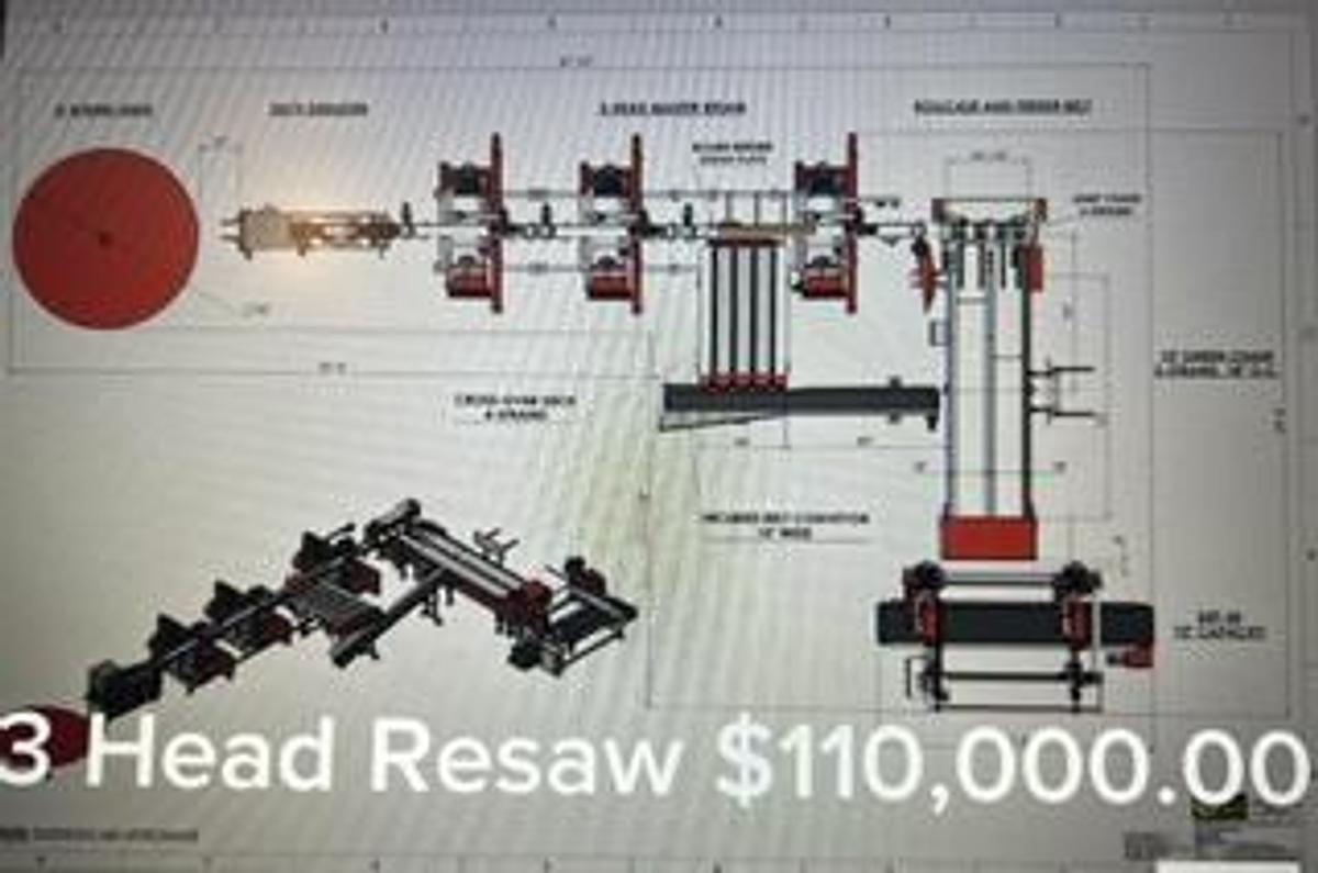 Used USED 2021 GO FAST 3 HEAD RESAW LINE PLUS