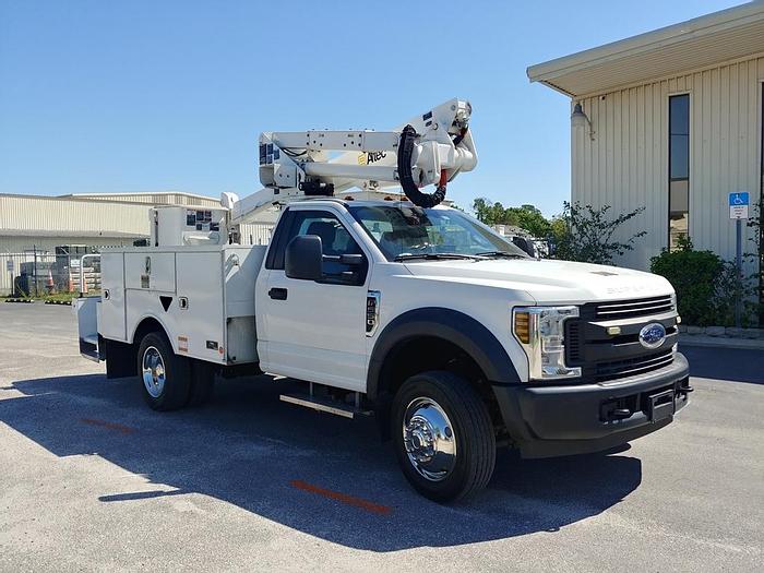 Used Altec AT37G 42ft Bucket Boom on 2018 Ford F550 Reg Cab Utility Truck - 75432