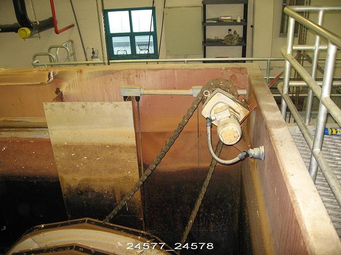 Used Aqua Aerobic ADP-6E Aqua Disk Filter, 6 Disk Fabric Media With Controller, Valves, Thickened Slurry Pump And Air Compressor. #24578