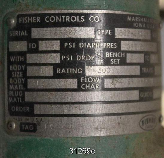 Used Fisher 1" Steam Valve #31269