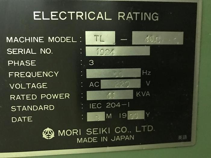 Used MORI SEIKI TL40B/3000 CNC LATHE