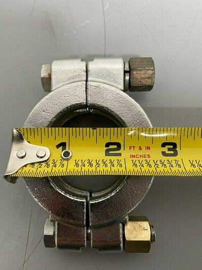 Used Lot of 2 - Tri-Clover Stainless Steel 2.5" OD Bolted High Pressure Clamp