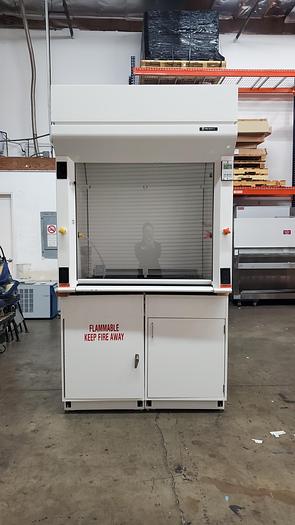 Used Fisher Hamilton 4ft Fume Hood w/ Flammable Storage