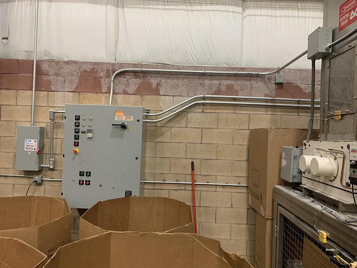 Used SHRED TECH DUAL SHAFT 20HP SHREDDER WITH CONVEYOR