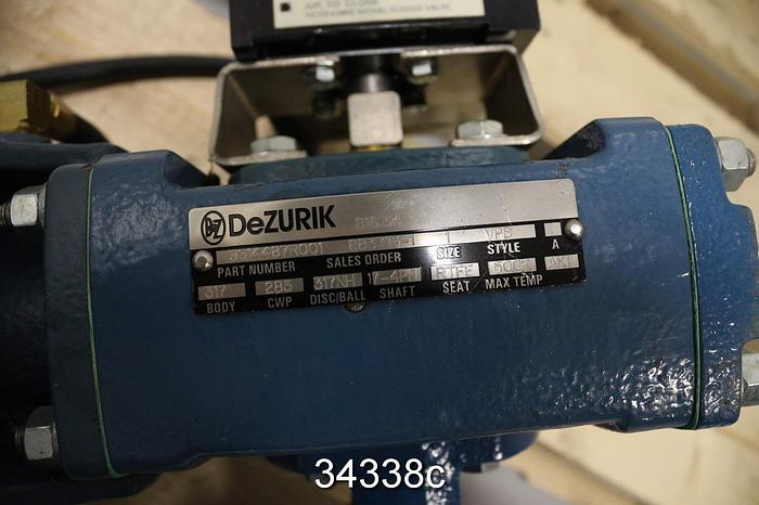 Unused Dezurik VPB 1" V-Ball Control Valve #34338