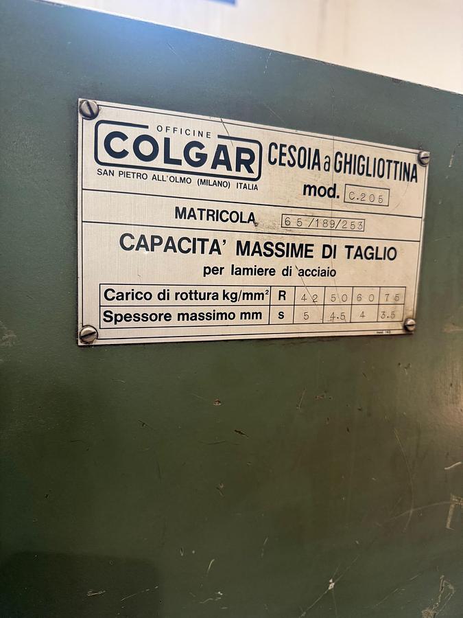 Usato 1989 COLGAR CESOIA MECCANICA COLGAR C 205