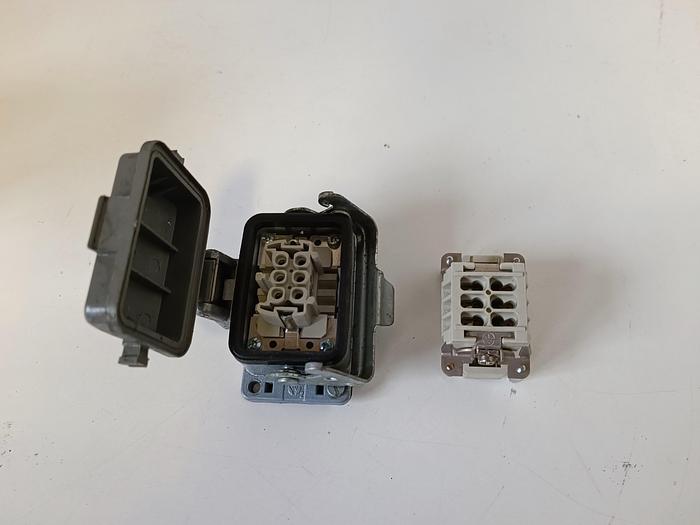 Gebraucht 4 Stück Industrie Stecker u Steckdosen, 6p., Harting neu und gebraucht