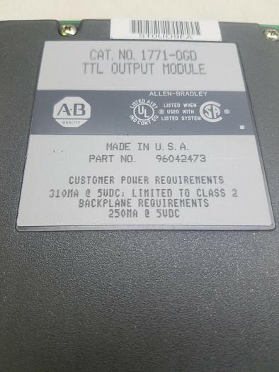 Used Allen Bradley 1771-OGD OUTPUT MODULE