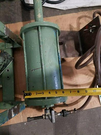 Used Pneumatic Cylinder with mounting bracket Air Piston 12" Stroke x 5" Dia.