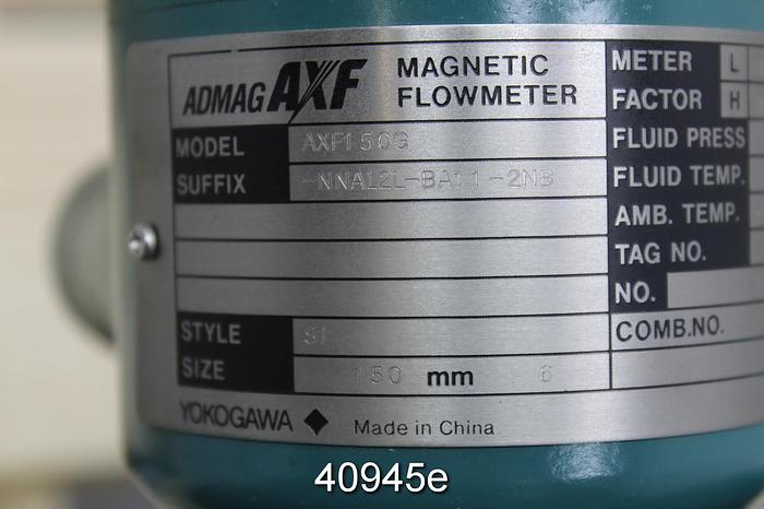 Unused Admag AFX 6" Magnetic Flow Tube #40945