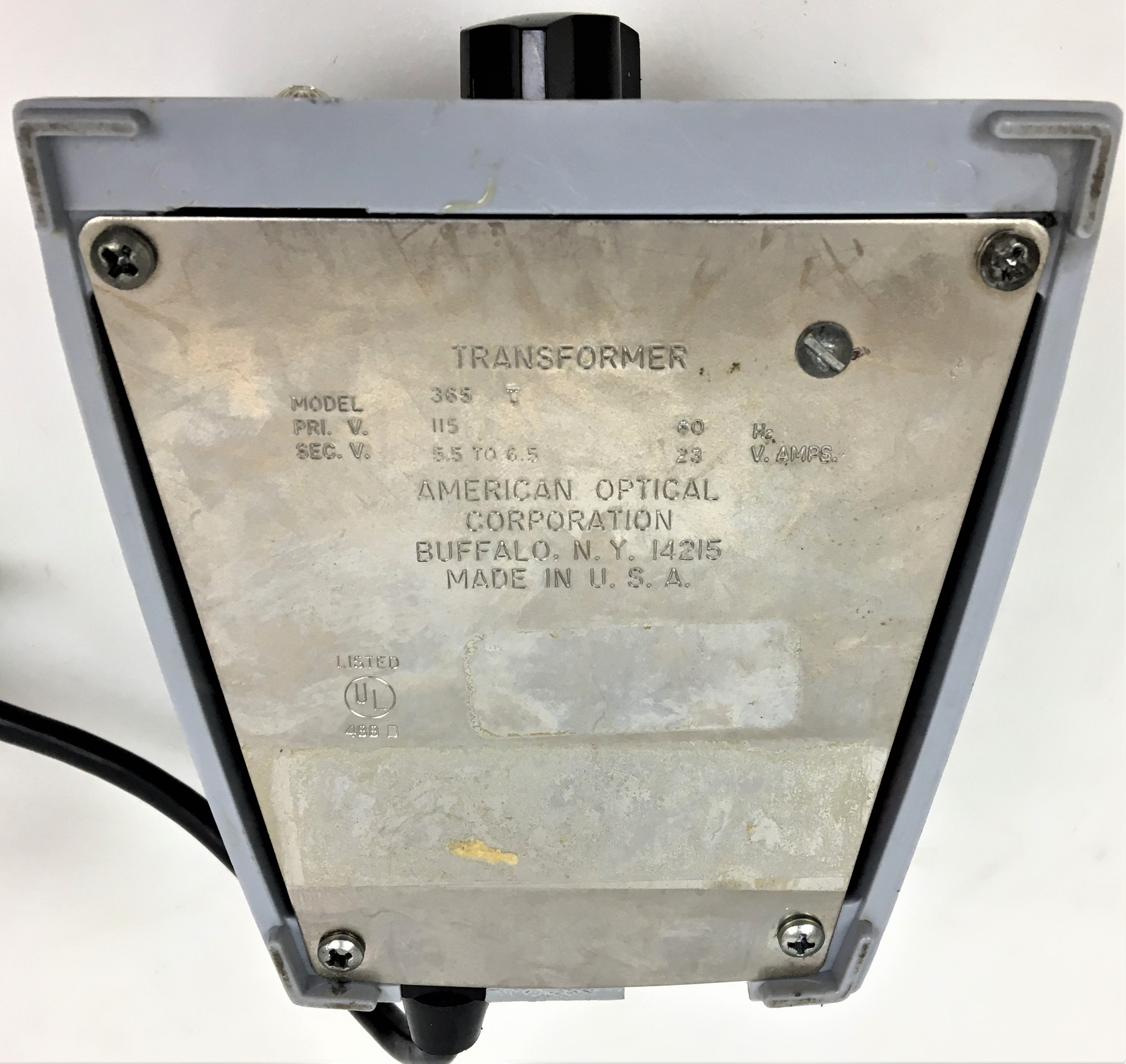 Used American Optical StarLite 365 Variable Transformer with Lamp