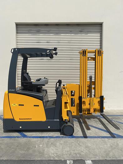 Used Jungheinrich  EFX 413 Electric Forklift Front Seat/tri-Lateral Stacker w/ Charger