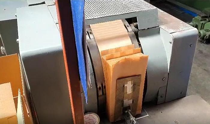 Used (visible in production) WINDMÖLLER & HÖLSCHER (W&H) MATADOR S1 - Flat & satchel paper bag making machine (2 col flexo & window unit)