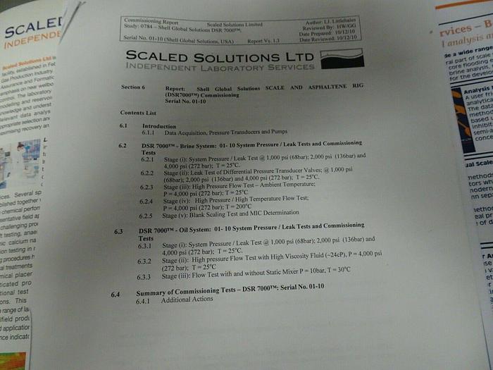 Used Scaled Solutions Scale & Asphaltene Rig Dynamic Scaling (Dynamic Scale Loop)