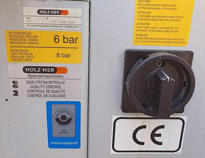 Used 2003 Holzher Germany HOLZHER Sprint edge banding machine type 1417