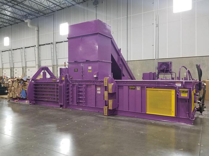 Used MARATHON NEXGEN HORIZONTAL WIDE MOUTH BALER MODEL EWS 7248-975 TIEger SERIES 9" CYLINDER 75hp