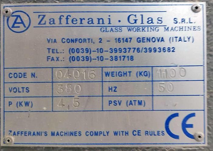 Used Zafferani S.R. L. Italy Zafferani Straight line edging machine Junior 2M/ 12