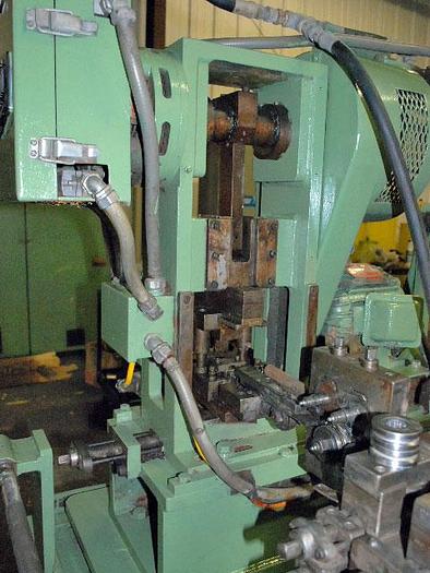 Used 11" - 4.5" (279 MM-114 MM) TISHKEN WIRE FLATTEN, STRAIGHTEN & CUT-OFF LINE (USED)