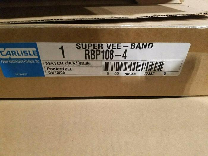 Used Carlisle Super Vee-Band Transmission Belt RBP108 ALL 4 FOUR NEW IN BOX One $