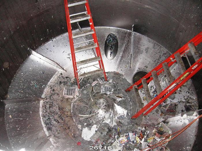 Used Black Clawson HYDRAPULPER Pulper 12 Foot Diameter, New In 2005.  Rotor Diameter 42", 250 Hp, 1200 Rpm Motor.  Extraction Plate With 3/16" Diameter Holes. #26716