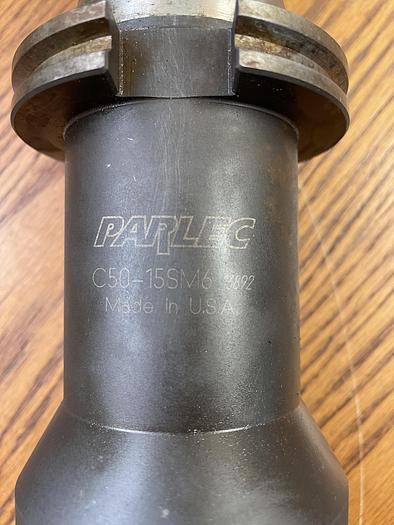 Used USED-PARLEC C50-15SM6 CAT 50 FACEMILL HOLDER (ARBOR SIZE 1-1/2" DIAMETER)