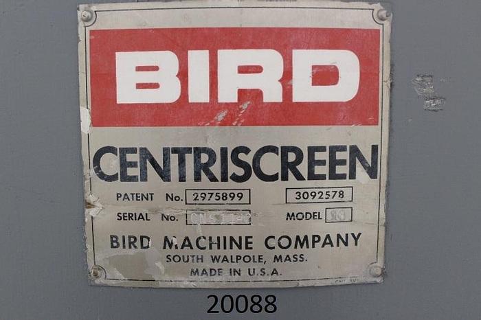 Used Bird 18 Pressure Screen, .062" Hole #20088