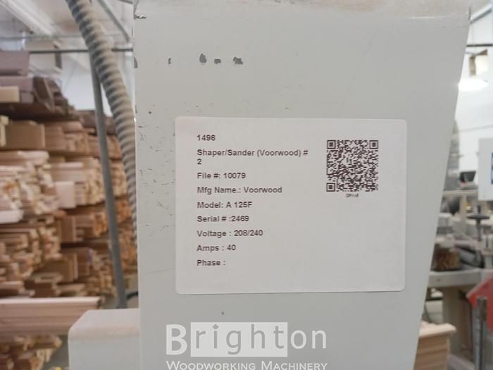 Used 2006 Voorwood A 125F used Shape and Sand machine #BBM2395
