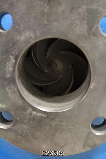 Used Goulds 3196 Pump, 3196Mtx, 1.5X3X13, Stainless Steel Casing, 5-Vane Impeller, 13" Impeller Diameter #22690